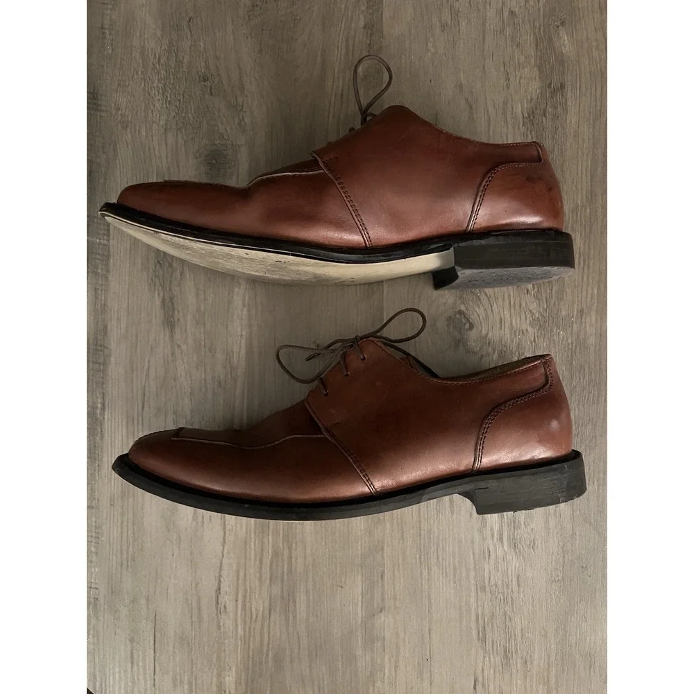 The Florsheim Shoe Men's Brown Leather Lace Up Dress Shoes Size 10.5 D 11175-221